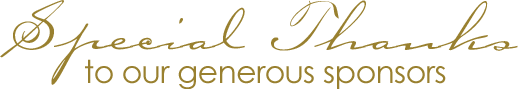 Special Thanks to Our Generous Sponsors